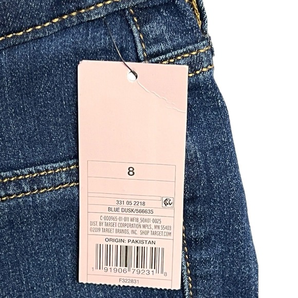 Wild Fable Shorts 8/29 Blue Dusk Denim High Rise Stretch‎ Classic 90s Trendy NEW - Picture 3 of 11